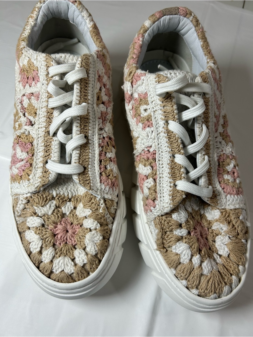 Free People Catch Me If You Can Crochet Sneakers Size EU 36 US 6